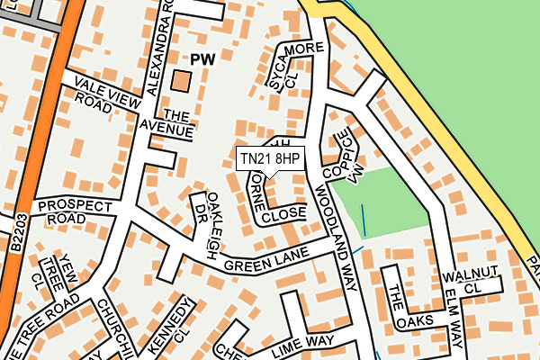 TN21 8HP map - OS OpenMap – Local (Ordnance Survey)
