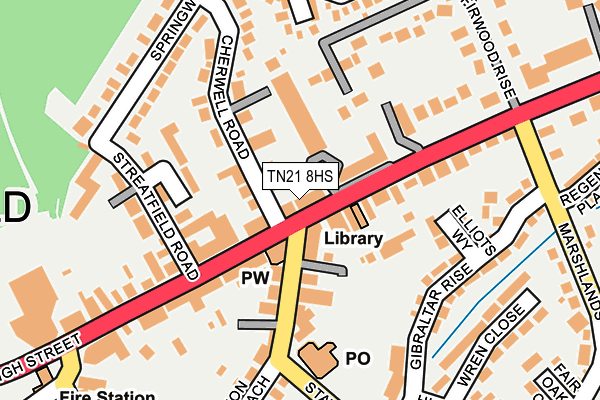 TN21 8HS map - OS OpenMap – Local (Ordnance Survey)