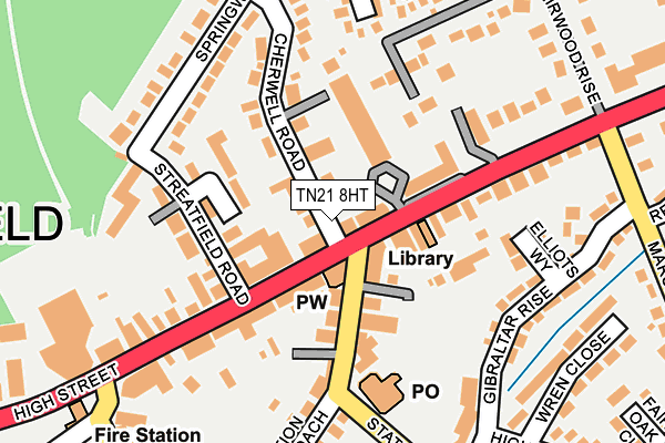 TN21 8HT map - OS OpenMap – Local (Ordnance Survey)