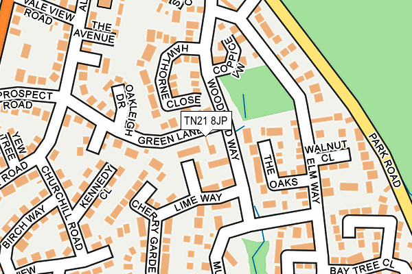 TN21 8JP map - OS OpenMap – Local (Ordnance Survey)