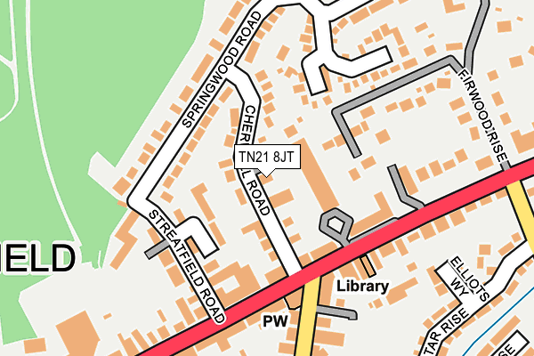 TN21 8JT map - OS OpenMap – Local (Ordnance Survey)