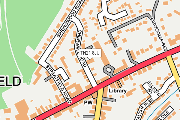 TN21 8JU map - OS OpenMap – Local (Ordnance Survey)