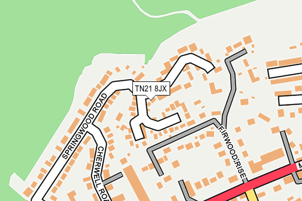 TN21 8JX map - OS OpenMap – Local (Ordnance Survey)