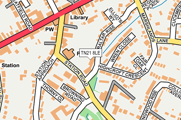 TN21 8LE map - OS OpenMap – Local (Ordnance Survey)