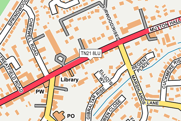 TN21 8LU map - OS OpenMap – Local (Ordnance Survey)