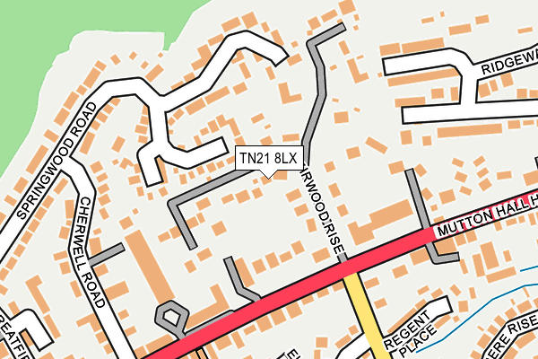 TN21 8LX map - OS OpenMap – Local (Ordnance Survey)