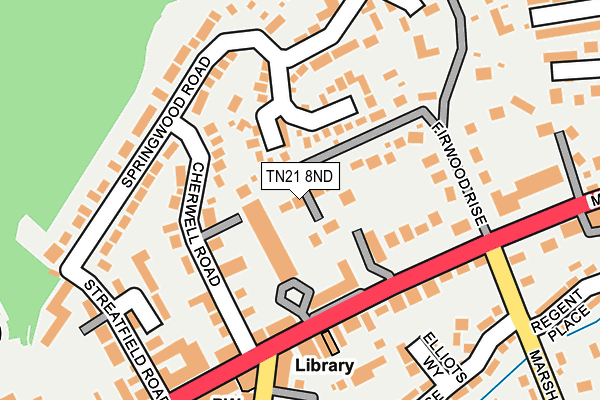 TN21 8ND map - OS OpenMap – Local (Ordnance Survey)