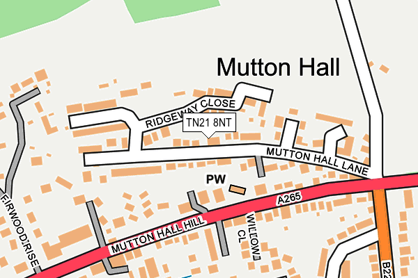 TN21 8NT map - OS OpenMap – Local (Ordnance Survey)