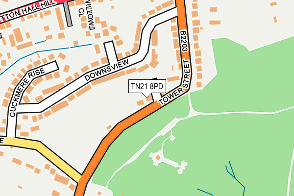 TN21 8PD map - OS OpenMap – Local (Ordnance Survey)