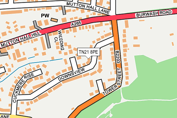 TN21 8PE map - OS OpenMap – Local (Ordnance Survey)