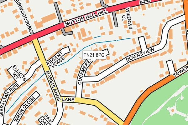 TN21 8PG map - OS OpenMap – Local (Ordnance Survey)