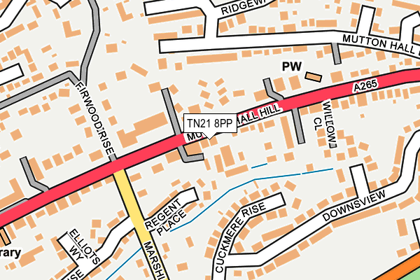 TN21 8PP map - OS OpenMap – Local (Ordnance Survey)