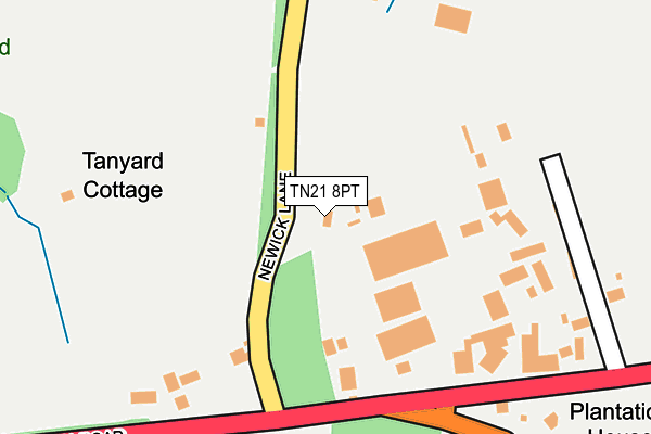 TN21 8PT map - OS OpenMap – Local (Ordnance Survey)