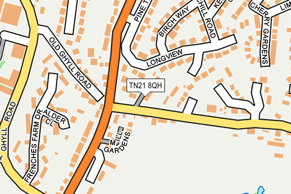 TN21 8QH map - OS OpenMap – Local (Ordnance Survey)