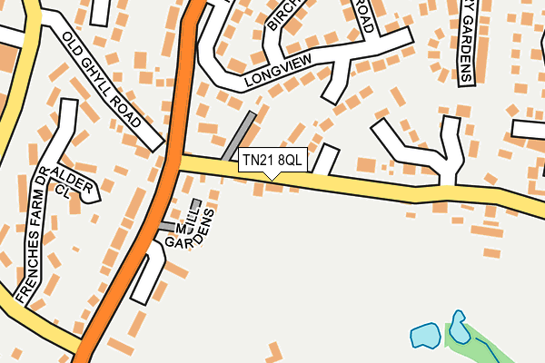 TN21 8QL map - OS OpenMap – Local (Ordnance Survey)