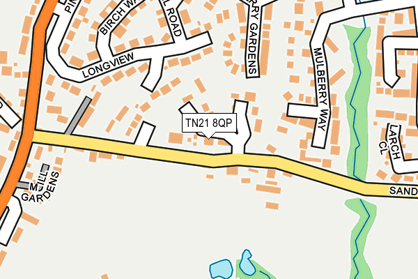 TN21 8QP map - OS OpenMap – Local (Ordnance Survey)