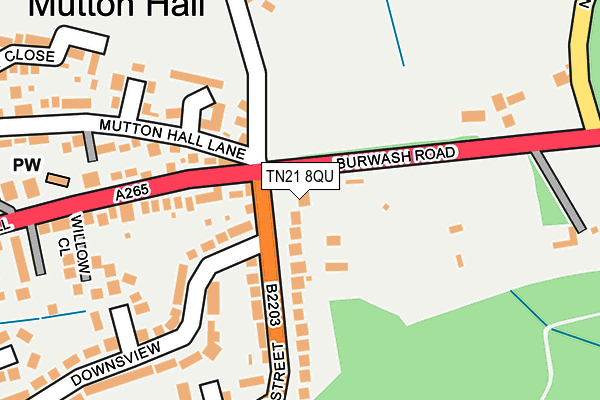 TN21 8QU map - OS OpenMap – Local (Ordnance Survey)