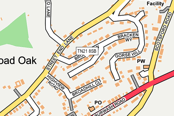 TN21 8SB map - OS OpenMap – Local (Ordnance Survey)