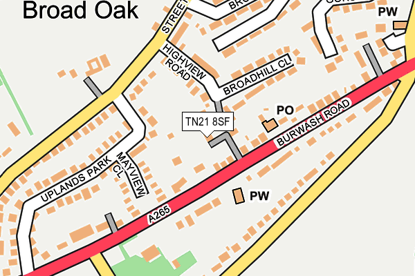 TN21 8SF map - OS OpenMap – Local (Ordnance Survey)
