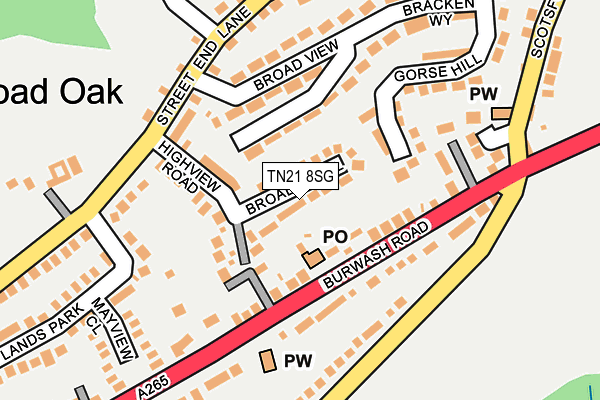TN21 8SG map - OS OpenMap – Local (Ordnance Survey)