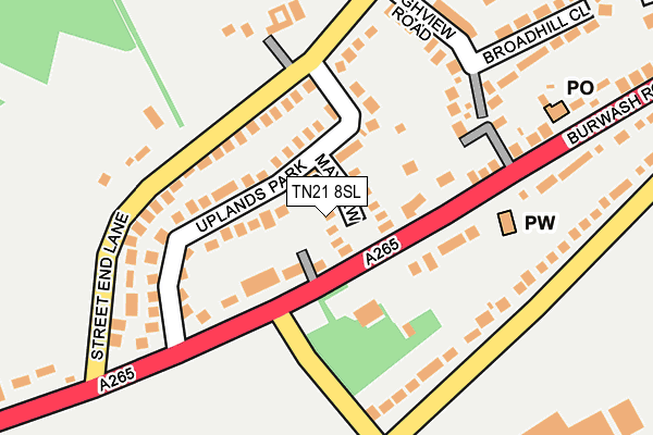TN21 8SL map - OS OpenMap – Local (Ordnance Survey)