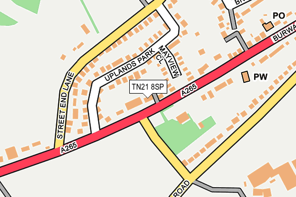 TN21 8SP map - OS OpenMap – Local (Ordnance Survey)