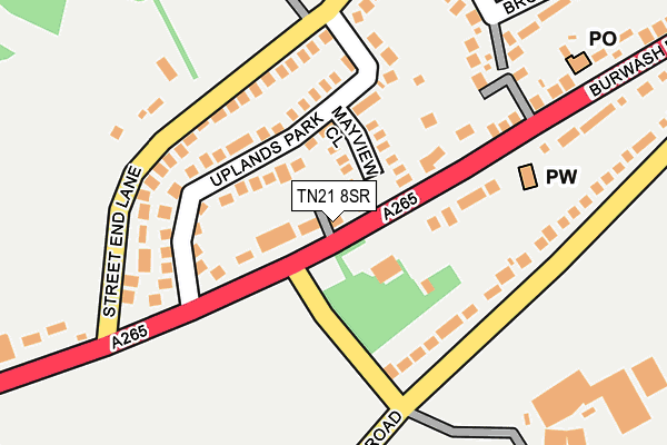 TN21 8SR map - OS OpenMap – Local (Ordnance Survey)