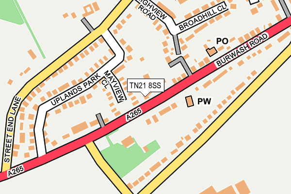 TN21 8SS map - OS OpenMap – Local (Ordnance Survey)