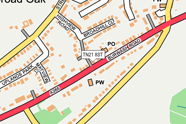 TN21 8ST map - OS OpenMap – Local (Ordnance Survey)