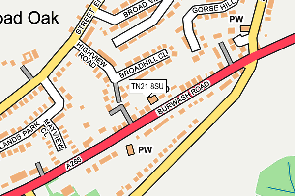 TN21 8SU map - OS OpenMap – Local (Ordnance Survey)