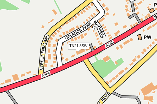 TN21 8SW map - OS OpenMap – Local (Ordnance Survey)