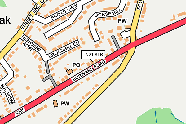 TN21 8TB map - OS OpenMap – Local (Ordnance Survey)