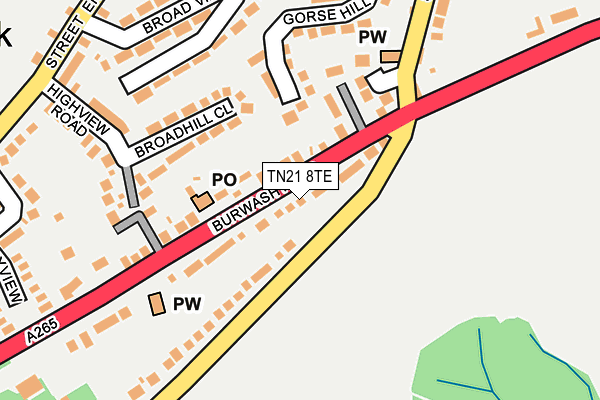 TN21 8TE map - OS OpenMap – Local (Ordnance Survey)
