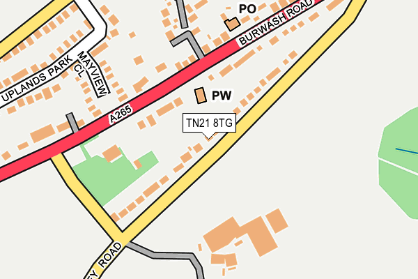 TN21 8TG map - OS OpenMap – Local (Ordnance Survey)