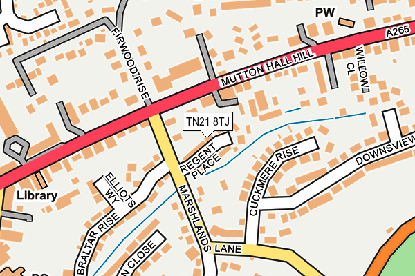 TN21 8TJ map - OS OpenMap – Local (Ordnance Survey)