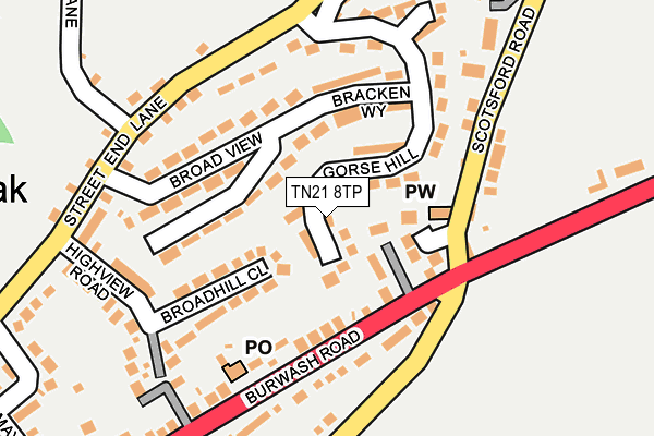 TN21 8TP map - OS OpenMap – Local (Ordnance Survey)
