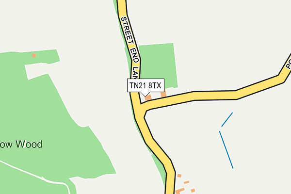 TN21 8TX map - OS OpenMap – Local (Ordnance Survey)