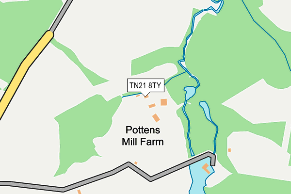 TN21 8TY map - OS OpenMap – Local (Ordnance Survey)