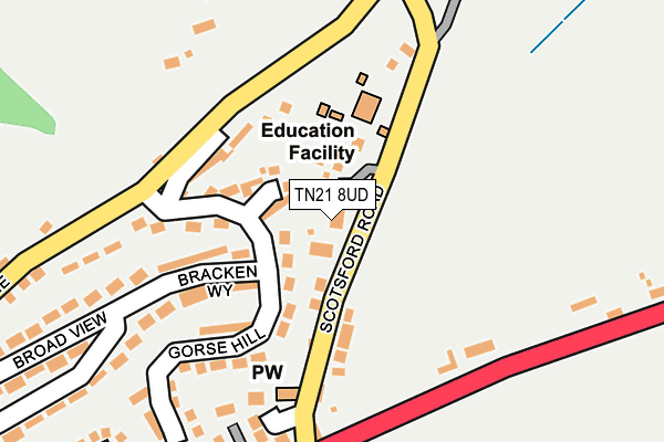 TN21 8UD map - OS OpenMap – Local (Ordnance Survey)