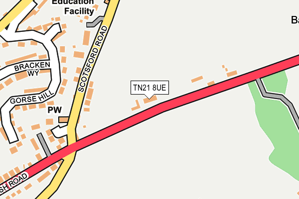 TN21 8UE map - OS OpenMap – Local (Ordnance Survey)