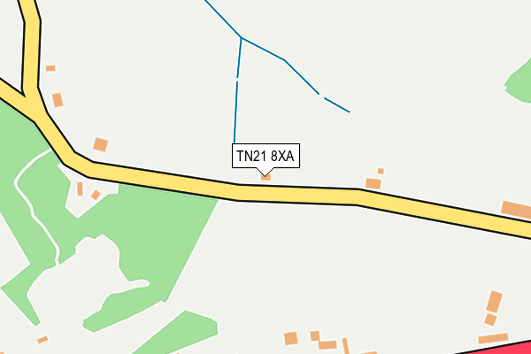 TN21 8XA map - OS OpenMap – Local (Ordnance Survey)