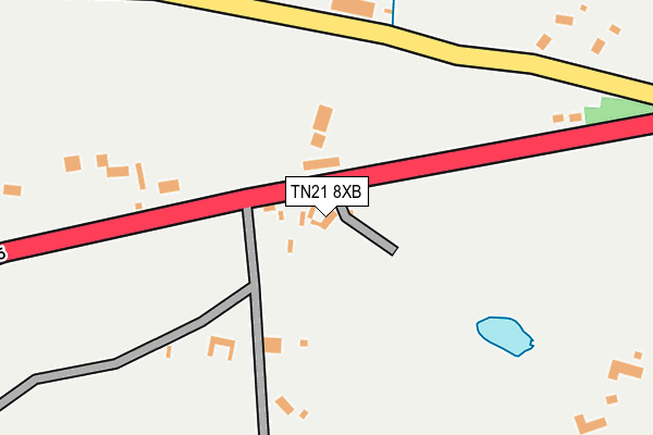 TN21 8XB map - OS OpenMap – Local (Ordnance Survey)