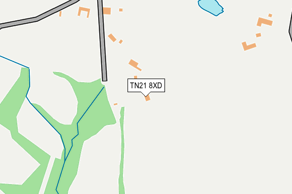 TN21 8XD map - OS OpenMap – Local (Ordnance Survey)