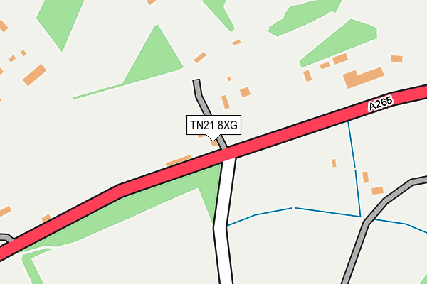 TN21 8XG map - OS OpenMap – Local (Ordnance Survey)