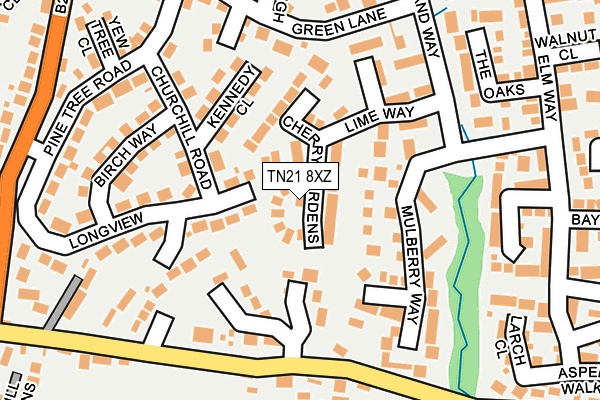 TN21 8XZ map - OS OpenMap – Local (Ordnance Survey)