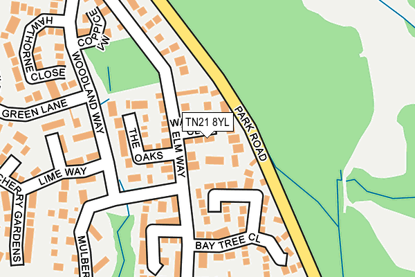 TN21 8YL map - OS OpenMap – Local (Ordnance Survey)