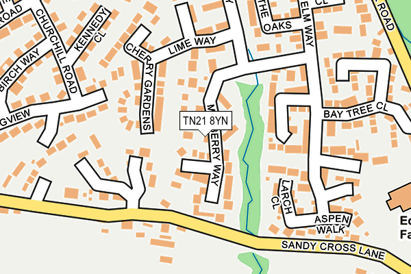 TN21 8YN map - OS OpenMap – Local (Ordnance Survey)