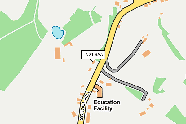 TN21 9AA map - OS OpenMap – Local (Ordnance Survey)
