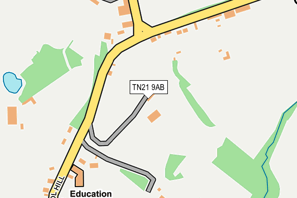 TN21 9AB map - OS OpenMap – Local (Ordnance Survey)