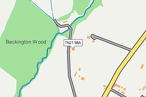 TN21 9BA map - OS OpenMap – Local (Ordnance Survey)